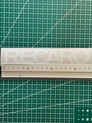 Pegatina Recaro Vinilo Backet