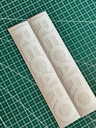 Pegatina Recaro Vinilo Backet