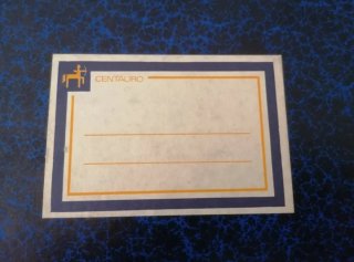 Libreta antigua Centauro azul