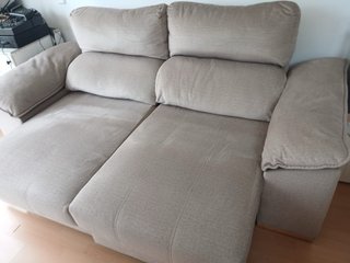 Sofá 2 plazas extensible beige