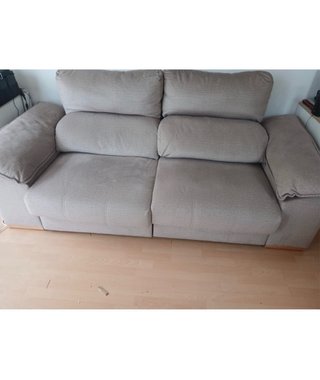 Sofá 2 plazas extensible beige
