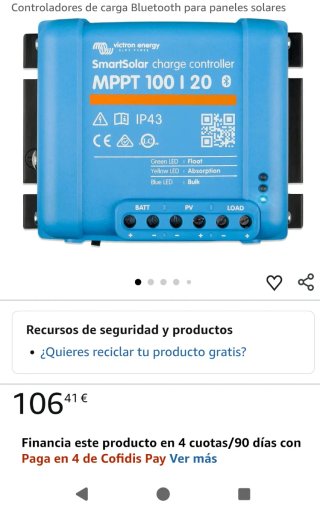 Controlador Victron MPPT 100/20
