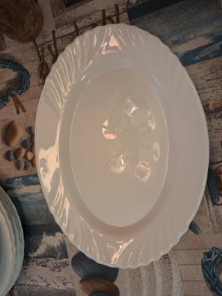 Vajilla cristal blanco 6 comensales + otros