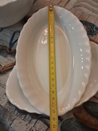Vajilla cristal blanco 6 comensales + otros