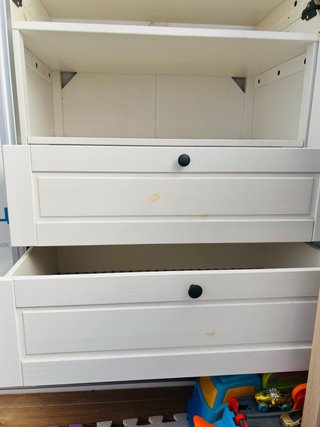 Cómoda IKEA SUNDVIK Blanca + Cambiador Bebé SKÖTSA