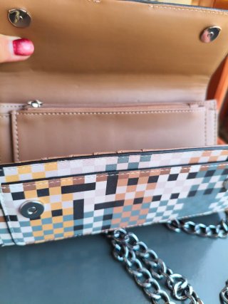 Bolso cartera tarjetero multicolor