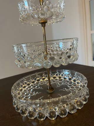 Étagère vintage cristal 3 pisos