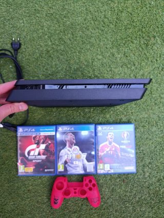 PS4 Slim + Funda Mando + 3 Juegos | PlayStation 4
