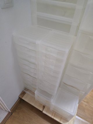 Cajoneras de plástico SUNDIS transparentes