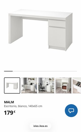 Escritorio Malm Ikea Blanco