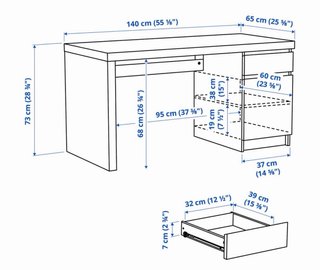 Escritorio Malm Ikea Blanco