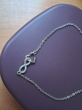 Pulsera Plata Corazón & Infinito Nueva