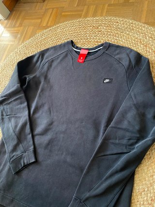 Sudadera Nike negra cuello redondo - Talla L
