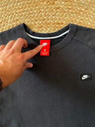 Sudadera Nike negra cuello redondo - Talla L