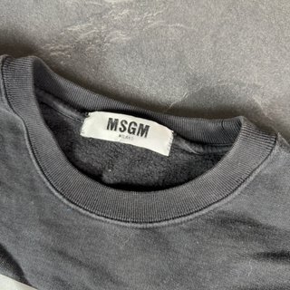 MSGM Milano Felpa Logo Box Nera Taglia M