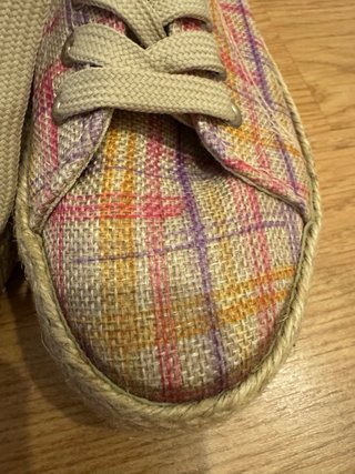 Zapatillas Mia tela cuadros