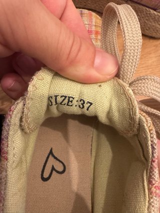 Zapatillas Mia tela cuadros