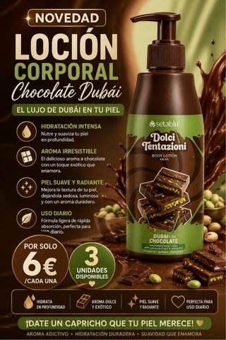 3 Lociones Corporales Chocolate Dubái