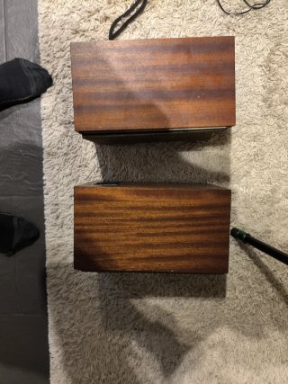Altavoces vintage madera