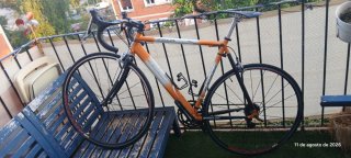 Bicicleta Zeus Naranja y Plata