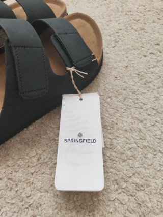 Sandalias Springfield Negras Talla 41