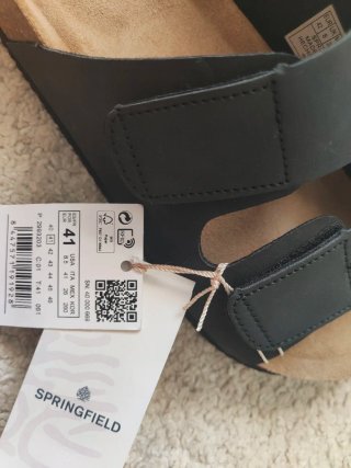 Sandalias Springfield Negras Talla 41