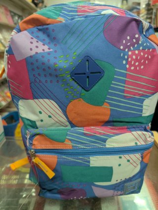 Mochila escolar con estampado abstracto