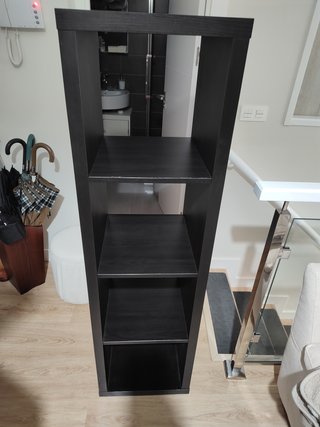 Estantería Abierta Negra Madera
