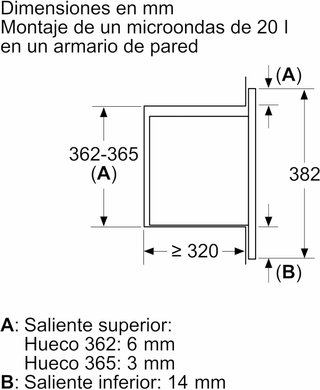 Microondas Integrable Balay 3CG51423X3