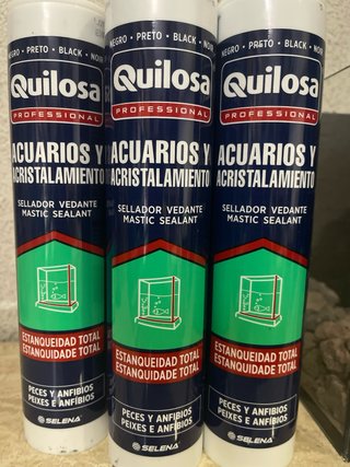 Pack 10 botes silicona acuario Negra