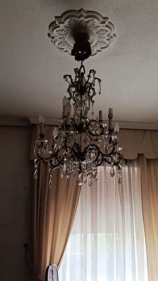 Lámpara de techo cristal roca