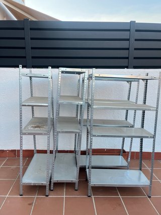 Lote 4 Estanterías Metálicas Galvanizadas