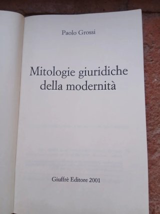Libro Mitologie giuridiche della modernità