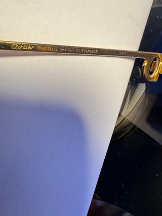 Gafas Cartier Must de Santos chapadas en Oro