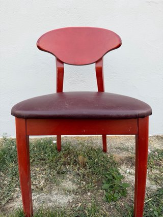 Silla Cafetería Roja.