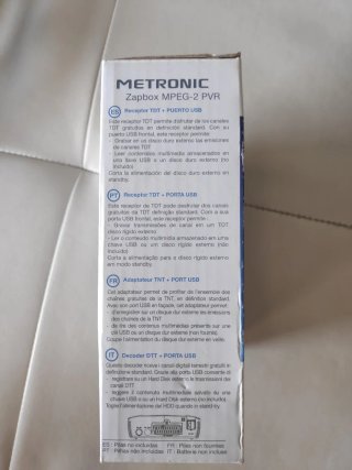 Metronic Zapbox MPEG-2 PVR Receptor TDT USB