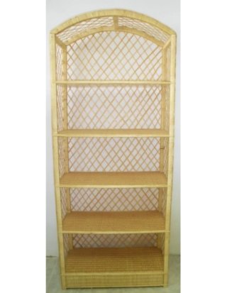 Estantería de mimbre arqueada