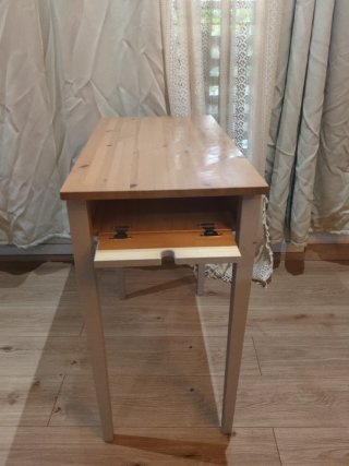 Mesa consola de madera con cajón
