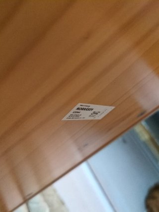 Mesa consola de madera con cajón