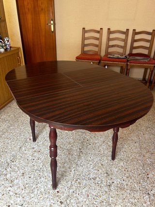 Mesa Comedor Redonda Extensible Vintage