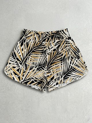 Shorts de mujer con estampado tropical