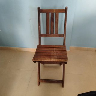 4 Sillas Plegables Madera Jardín