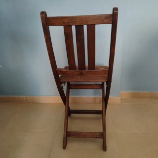 4 Sillas Plegables Madera Jardín