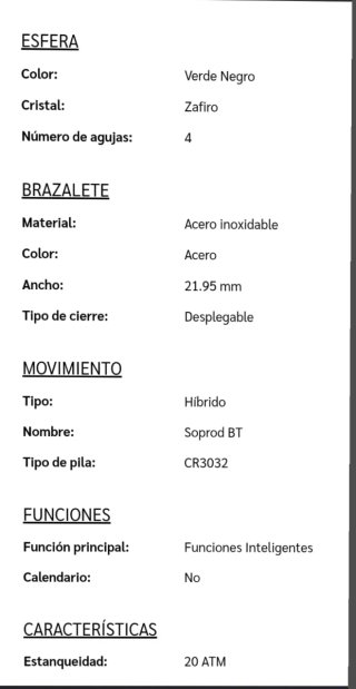 Reloj Jaguar Hombre Cronógrafo Esfera Verde