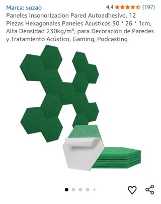 Paneles de insonorización adhesivos (12 unidades)