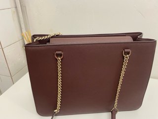 Bolso DKNY Piel Marrón Cadena Dorada