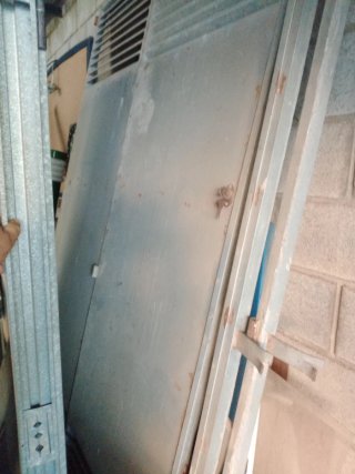 Puerta doble chapa galvanizada 247x150cm