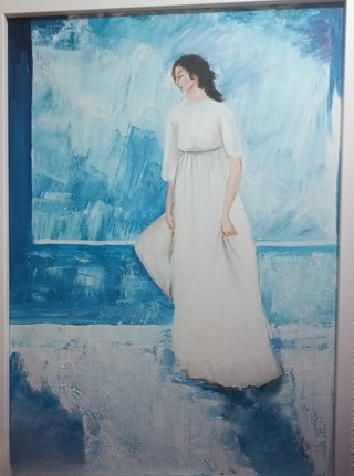Mujer de blanco - Julio Romero de Torres