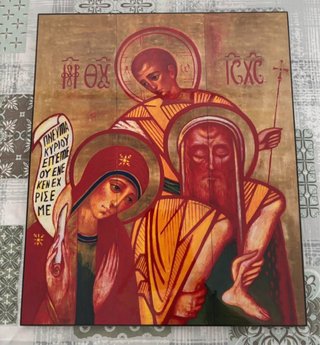 Cuadro religioso madera