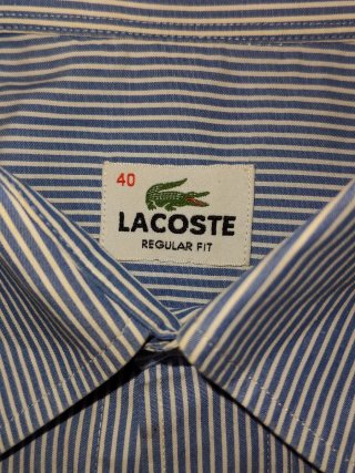 Camicia Lacoste vintage a righe uomo taglia 40